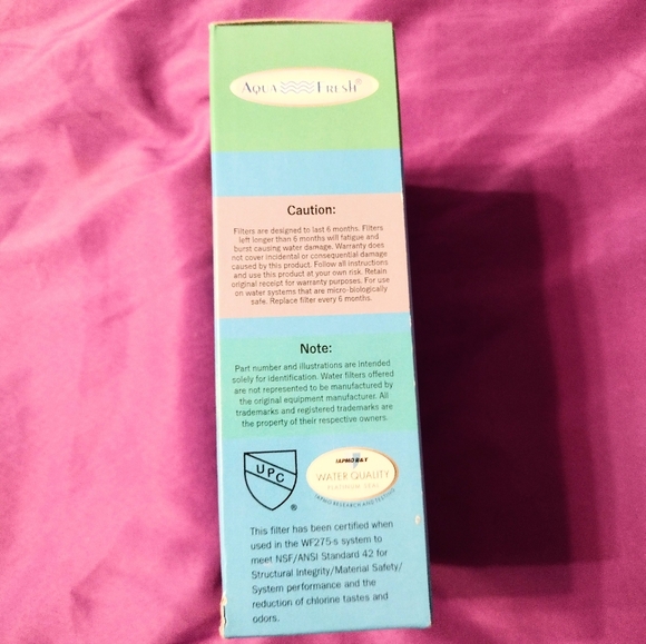 Refrigerator Water Filter Frigidaire and Puresource Aqua Fresh WF275 - Picture 8 of 10